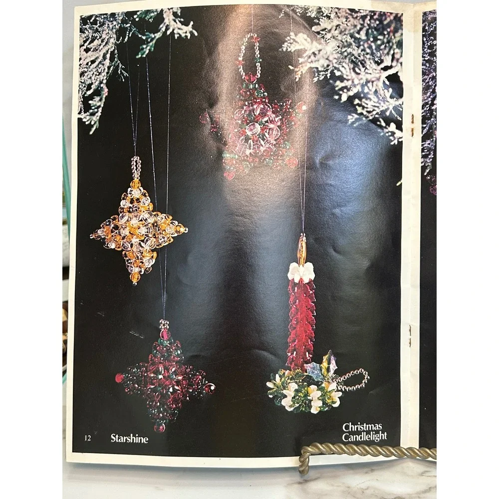 Vintage Christmas Beading Craft Booklet Virginia Jordan 1979 Ornaments #7318